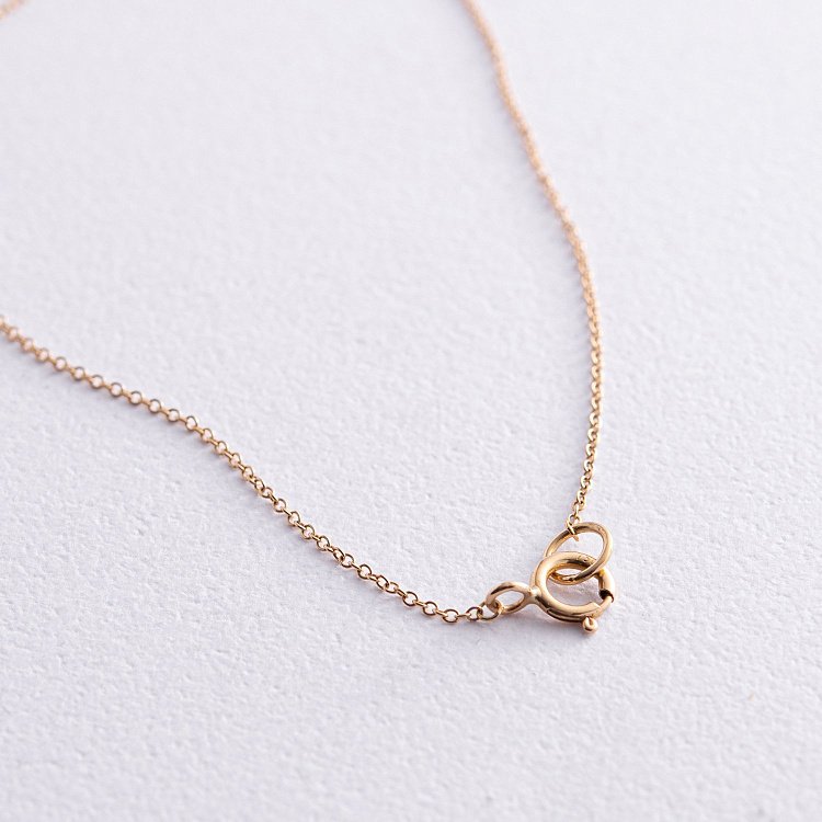 Золоте кольє "Сердечко" з діамантами та перламутром колб0102sc від ювелірного магазину Онікс - 4