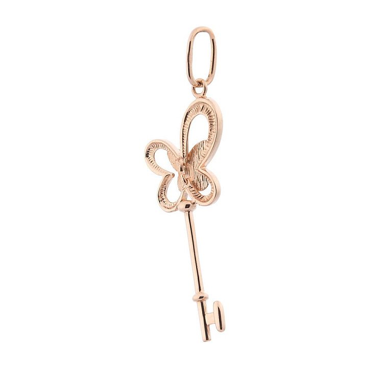 Золотой кулон "Бабочка-ключик" п02903 от ювелирного магазина Оникс - 1