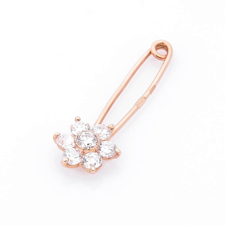 Булавка "Цветочек" (фианит) зак00125 от ювелирного магазина Оникс