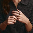 Cеребряное кольцо с дорожкой камней (фианиты) 8150 от ювелирного магазина Оникс - 1