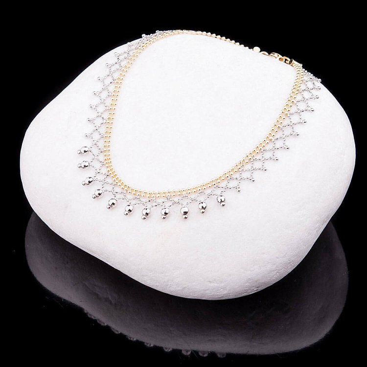 Золотой браслет на ногу б01721 от ювелирного магазина Оникс - 5