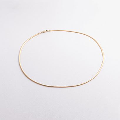 Колье "Gisele" в желтом золоте (снейк - 2 мм) ц00388-2 №2