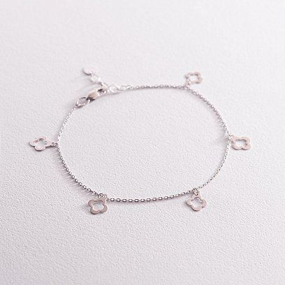 Браслет "Клевера" в белом золоте б05069