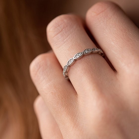 Серебряное кольцо с фианитами 3891 №2
