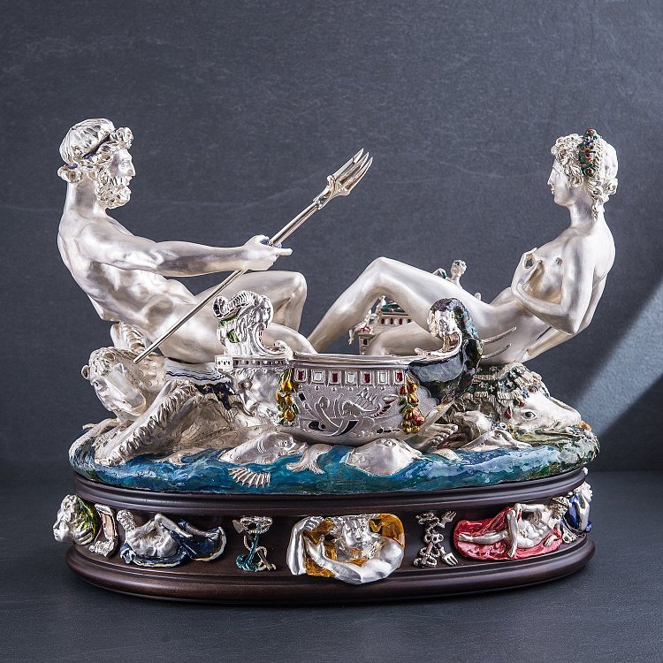 Срібна сільниця ручної роботи "Сальєра" Бенвенуто Челліні сер00099 від ювелірного магазину Онікс - 2