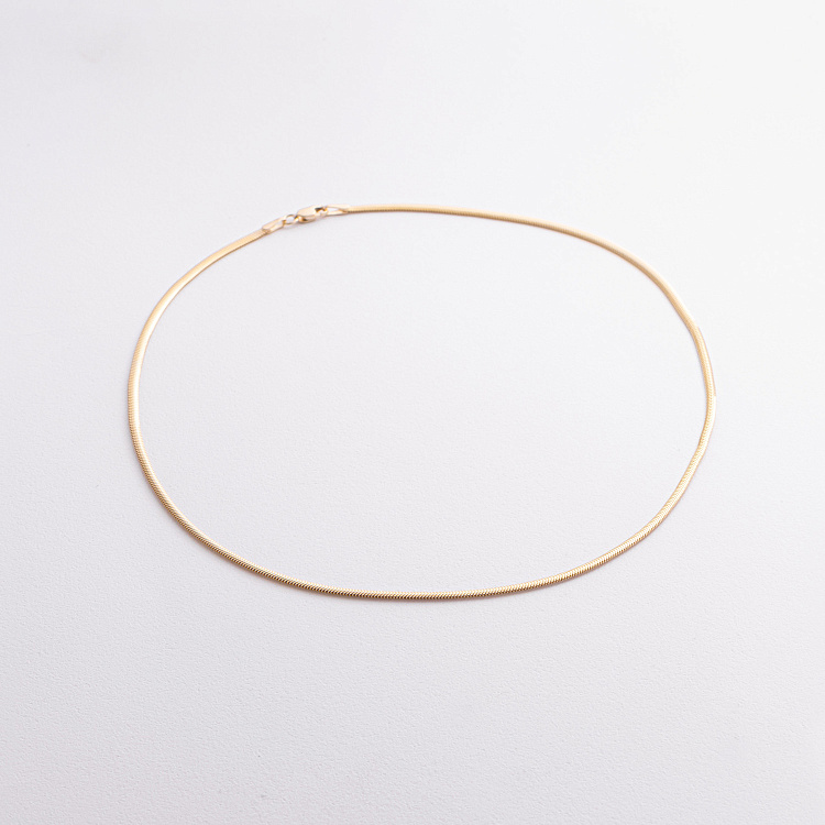 Колье "Gisele" в желтом золоте (снейк - 2 мм) ц00388-2 от ювелирного магазина Оникс - 1