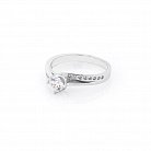 Серебряное помолвочное кольцо с фианитами 111648 от ювелирного магазина Оникс - 2
