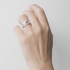 Срібний перстень з фіанітами 111951 от ювелирного магазина Оникс