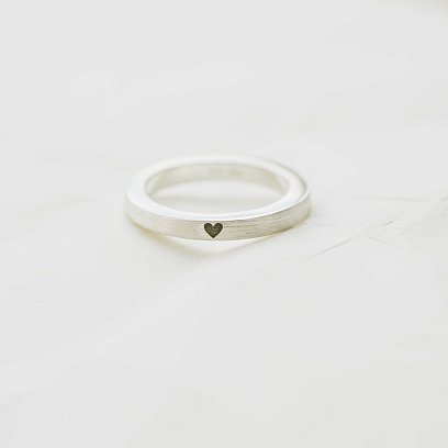 Срібна каблучка "Серце" 112125с №5