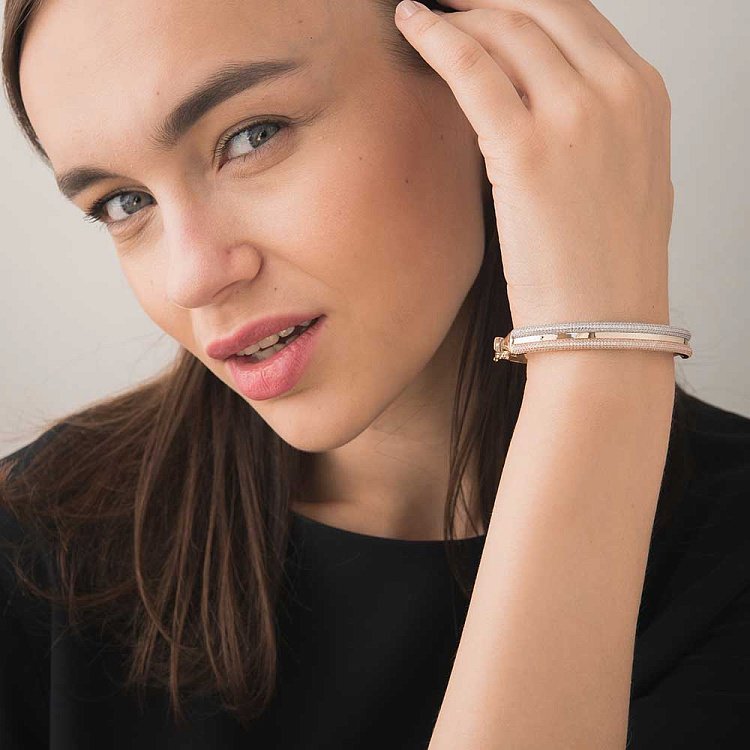 Золотий браслет з фіанітами б02238 від ювелірного магазину Онікс - 3