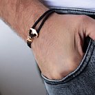 Каучуковий браслет "Якір" із золотою вставкою б02765 от ювелирного магазина Оникс - 1