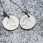 Парні срібні кулони "Символ нашого кохання" 132724пара от ювелирного магазина Оникс - 1