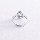 Золотое кольцо с голубым топазом и фианитами к05082 от ювелирного магазина Оникс - 3