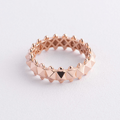 Кольцо в красном золоте к08355 №2