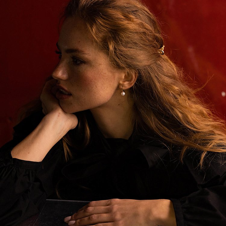 Золоті сережки "Витонченість" (перли) с07325 від ювелірного магазину Онікс - 5