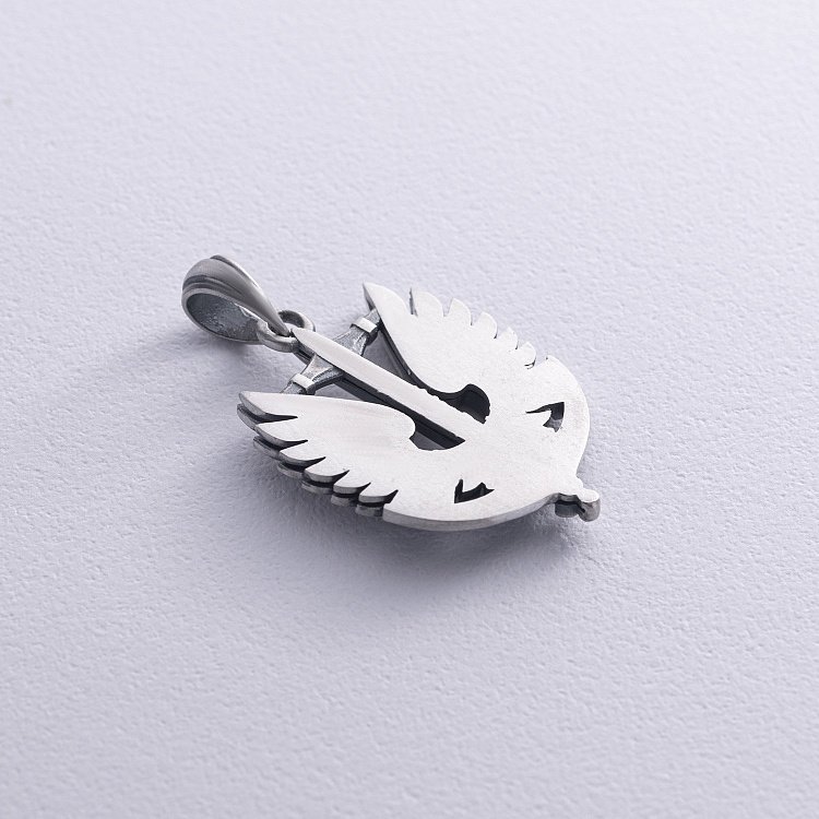 Срібний кулон "Захисник України" 1279 від ювелірного магазину Онікс - 7