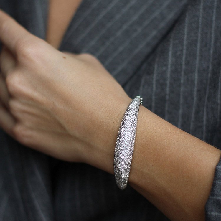 Золотой браслет с фианитами б01672 от ювелирного магазина Оникс - 10