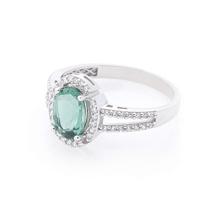 Золоті сережки (празиолит, фіаніти) с04688 від ювелірного магазину Онікс - 2