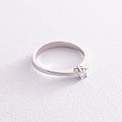 Помолвочное кольцо с фианитом (белое золото) к07169 от ювелирного магазина Оникс - 2