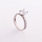 Помолвочное серебряное кольцо с фианитами 778 от ювелирного магазина Оникс