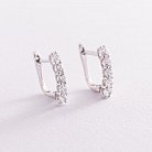 Золоті сережки з діамантами 102-10119 от ювелирного магазина Оникс