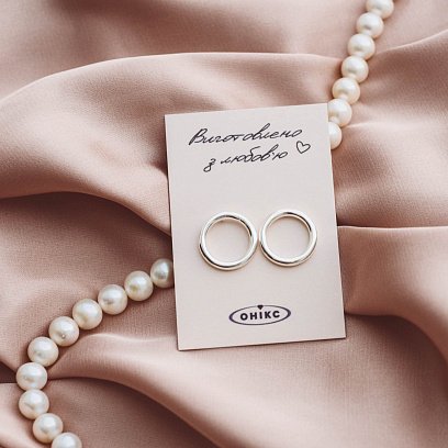 Серебряные серьги "Круговорот" 1.4 см 122491 №10