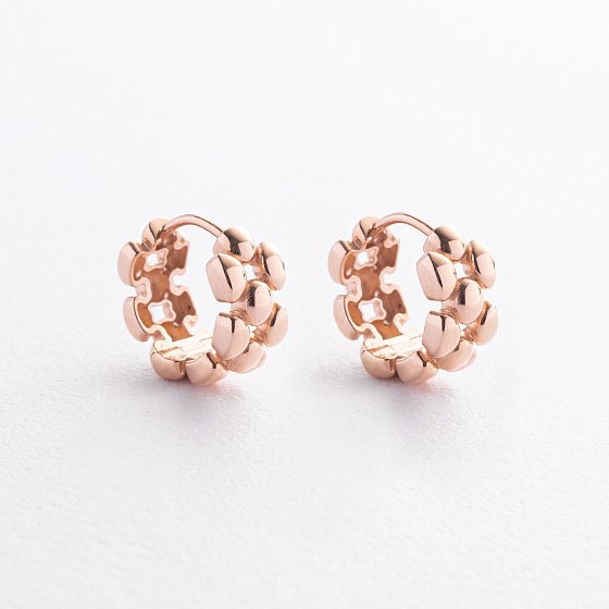 Серьги - кольца "Charlie" mini (красное золото) с09791