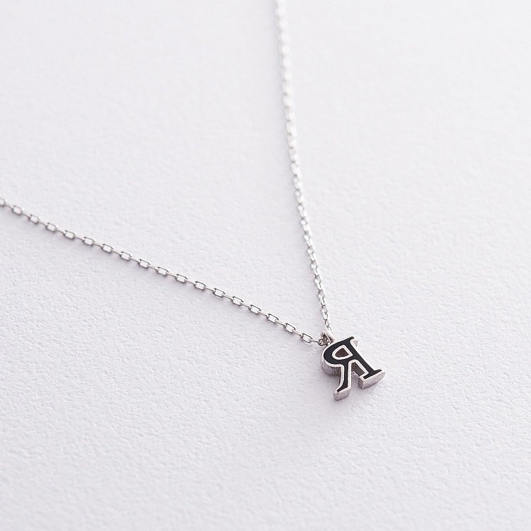 Срібне кольє з буквою Я 18971ч від ювелірного магазину Онікс