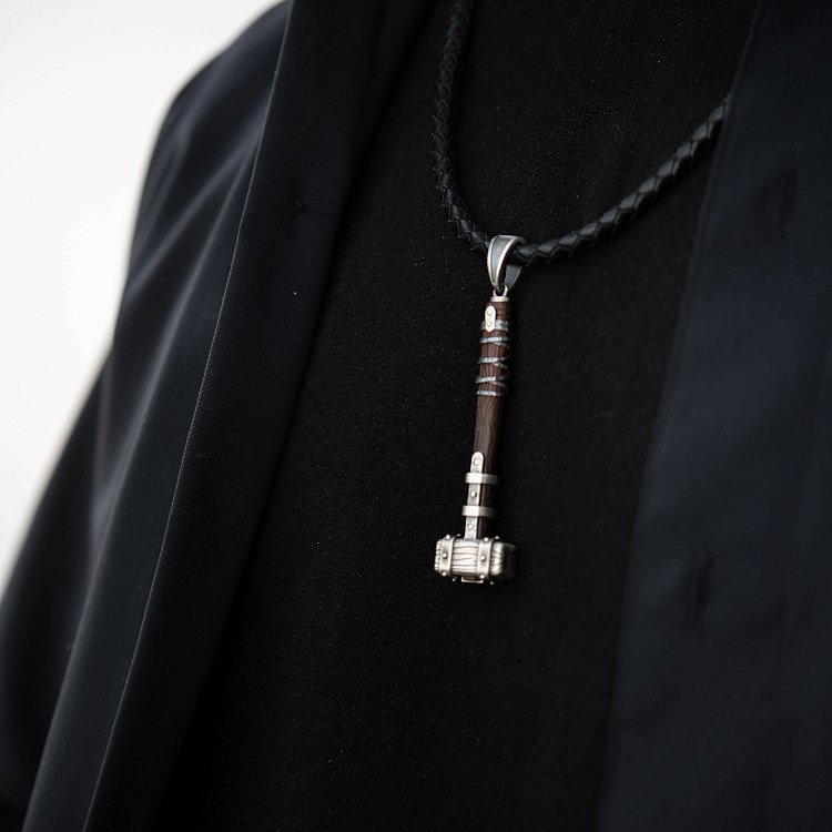 Серебряный кулон "Молот викинга" с эбеном 1116п от ювелирного магазина Оникс - 2