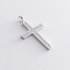 Срібний хрест (емаль) 133021 от ювелирного магазина Оникс - 1