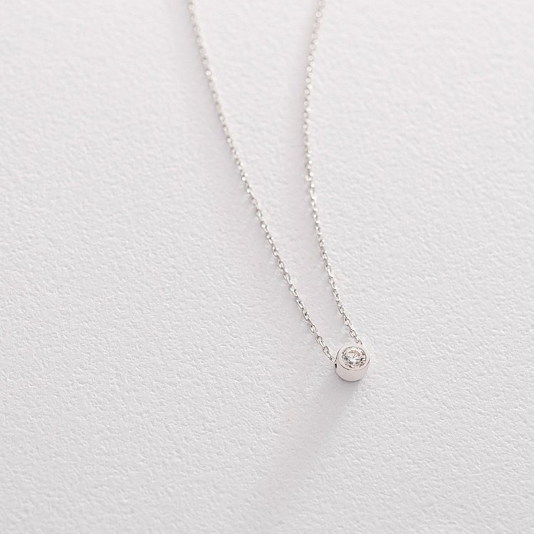 Золотое колье (фианит) кол00721 от ювелирного магазина Оникс - 1