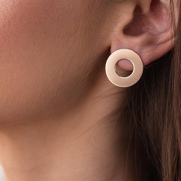 Золоті сережки - пусети "Дзекральні" (2.1 см) с07698 від ювелірного магазину Онікс - 5