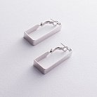 Срібні сережки Прямокутники 122501 от ювелирного магазина Оникс