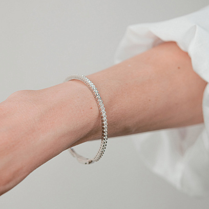 Золотой браслет "Clarice" с дорожкой камней б05558 №4