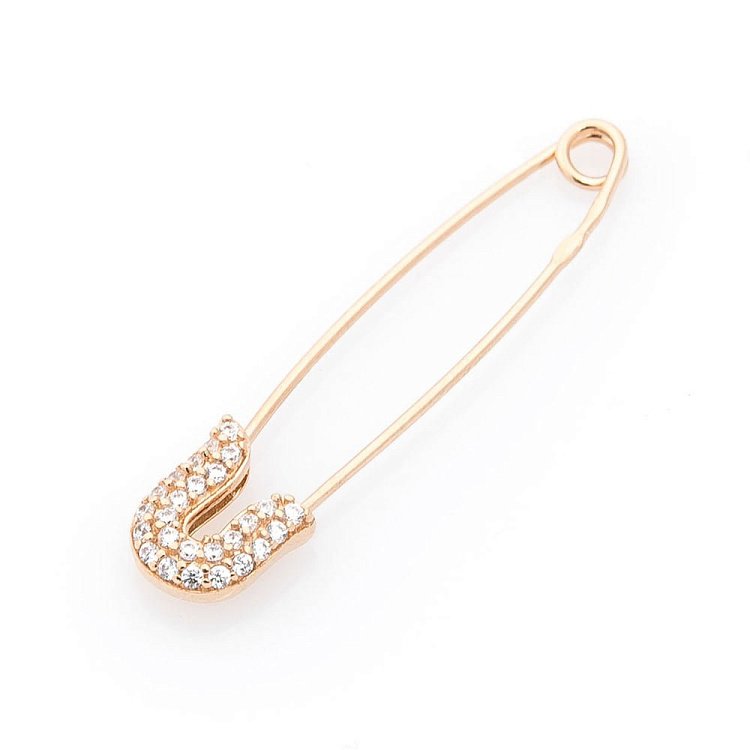 Золота шпилька з фіанітами зак00252 від ювелірного магазину Онікс