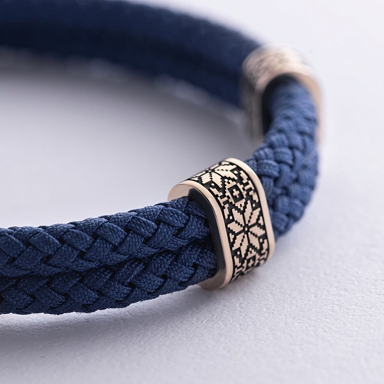 Мужской браслет "Вышиванка" (желтое золото) 538981600 от ювелирного магазина Оникс - 1