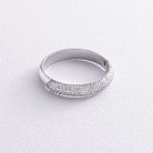 Каблучка з доріжкою діамантів (біле золото) 28801121 от ювелирного магазина Оникс - 3