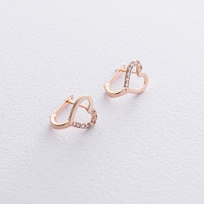 Дитячі золоті сережки "Сердечко" с06535