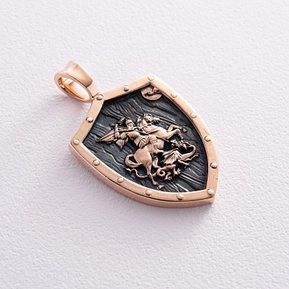 Золотий кулон "Георгій Переможець" п03808 №10