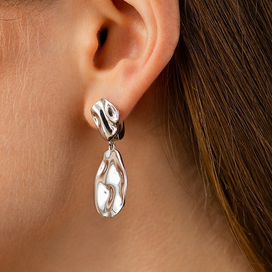 Серебряные серьги "Scarlett" 123584 №5