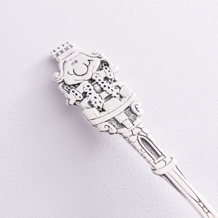 Серебряная чайная ложка "Король" 24028 от ювелирного магазина Оникс - 2