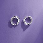 Серебряные серьги - кольца "Alessia" 123398 от ювелирного магазина Оникс - 1