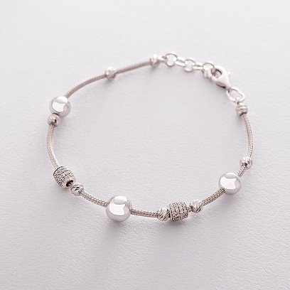 Золотий браслет з фіанітами б03435