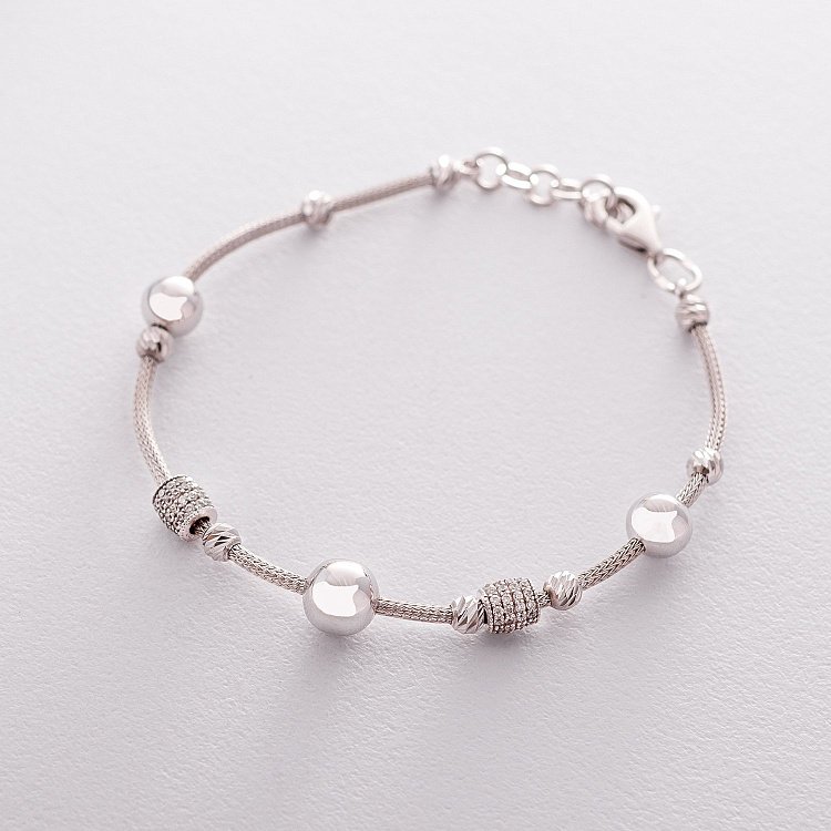 Золотий браслет з фіанітами б03435 від ювелірного магазину Онікс