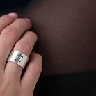 Серебряное кольцо с гравировкой "Sex is art" 112143арт от ювелирного магазина Оникс - 5