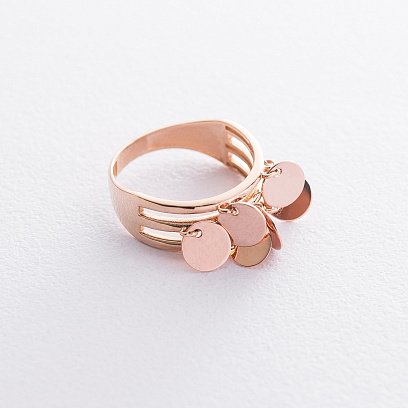 Золота каблучка Монетки к06405