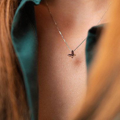 Кольє "Метелик" у білому золоті кол02148 №6