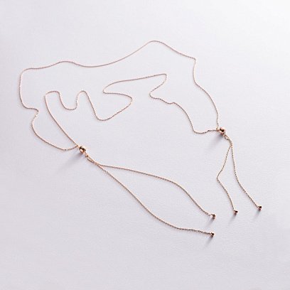 Кольє "Краватка" в червоному золоті кол01945 №4