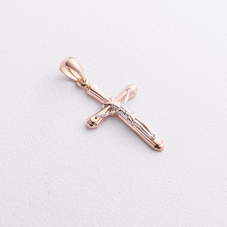 Золотий хрестик з розп'яттям п04109 від ювелірного магазину Онікс