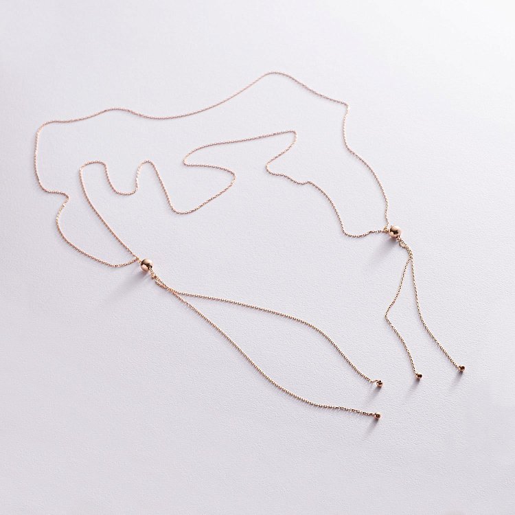 Кольє "Краватка" в червоному золоті кол01945 від ювелірного магазину Онікс - 4